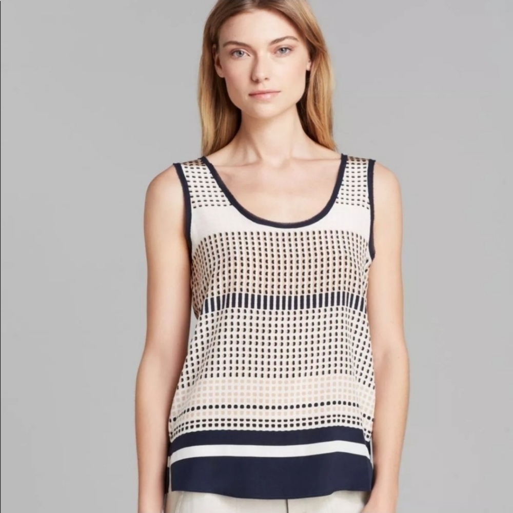 Vince Coastal Blue 100% Silk Lightweight Career Tank Top Women's  Size XS